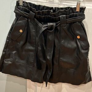 Marc New York Andrew Marc Women’s Black Faux Leather Skirt Size S